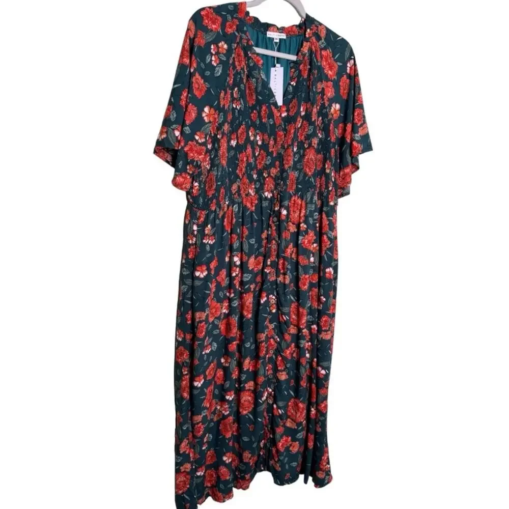 Baltic Born Floral Botega Midi Dress Size 2XL NWT - Picture 4 of 12